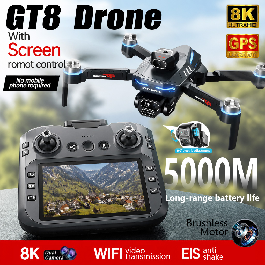 Drone Rc Foldable - New GT8 Drone Professional 8K Dual