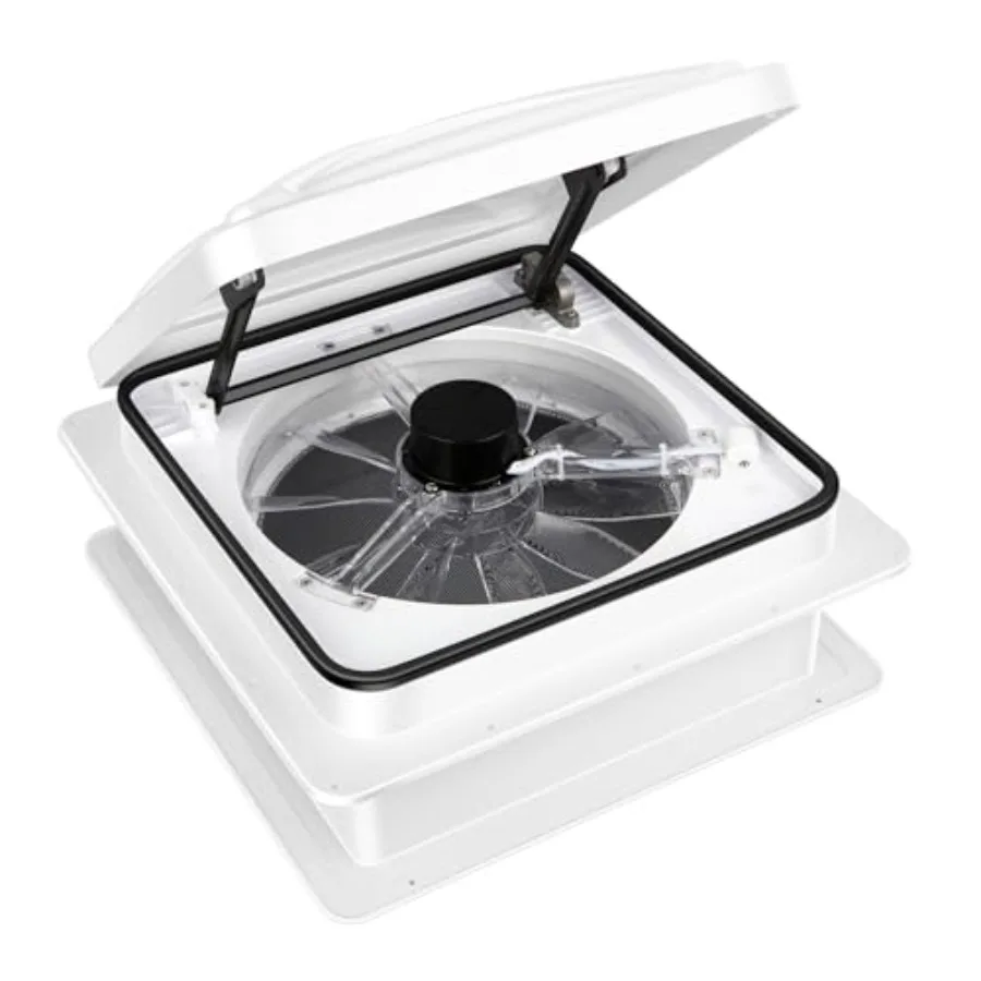 Brushless Motor - RV/Camper/Trailer roof vent fan 14×14 white