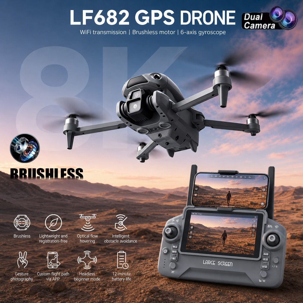 Drone Rc Foldable - New LF682 Drone 8K Dual Camera
