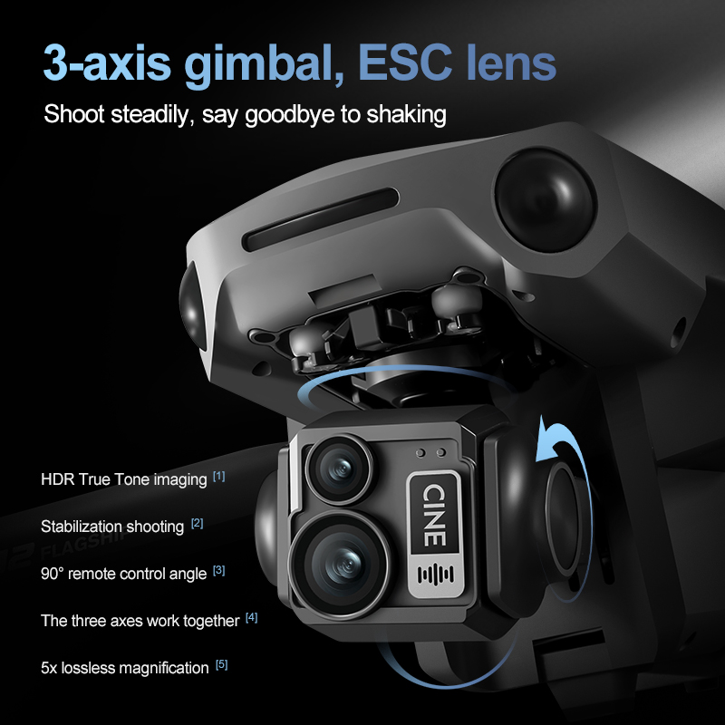 8K 3 Axis Gimbal Brushless 7.2 - مراجعة Drone Rc Harness وسعره