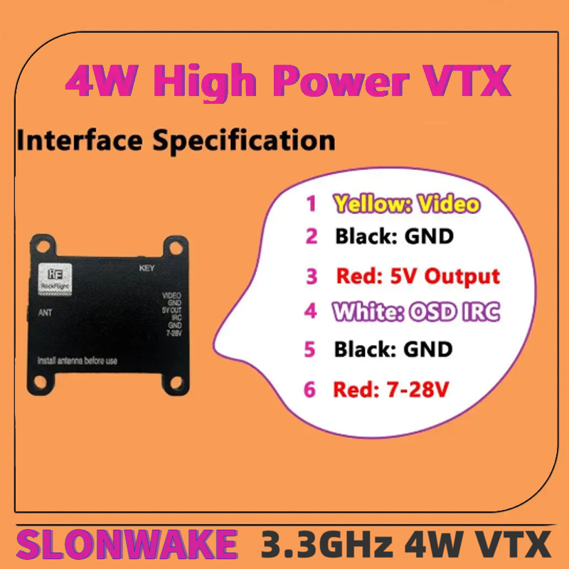SLONWAKE FPV 3.3G 16CH 4000mW  - مراجعة Drone Rc1 وسعره