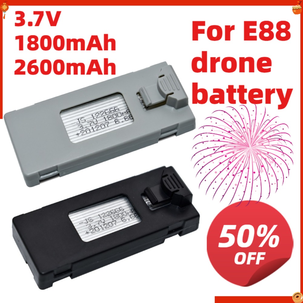 3.7v 1800mAh 2600mAh Remote Co - مراجعة Drone E88 Rc Quadcopter وسعره