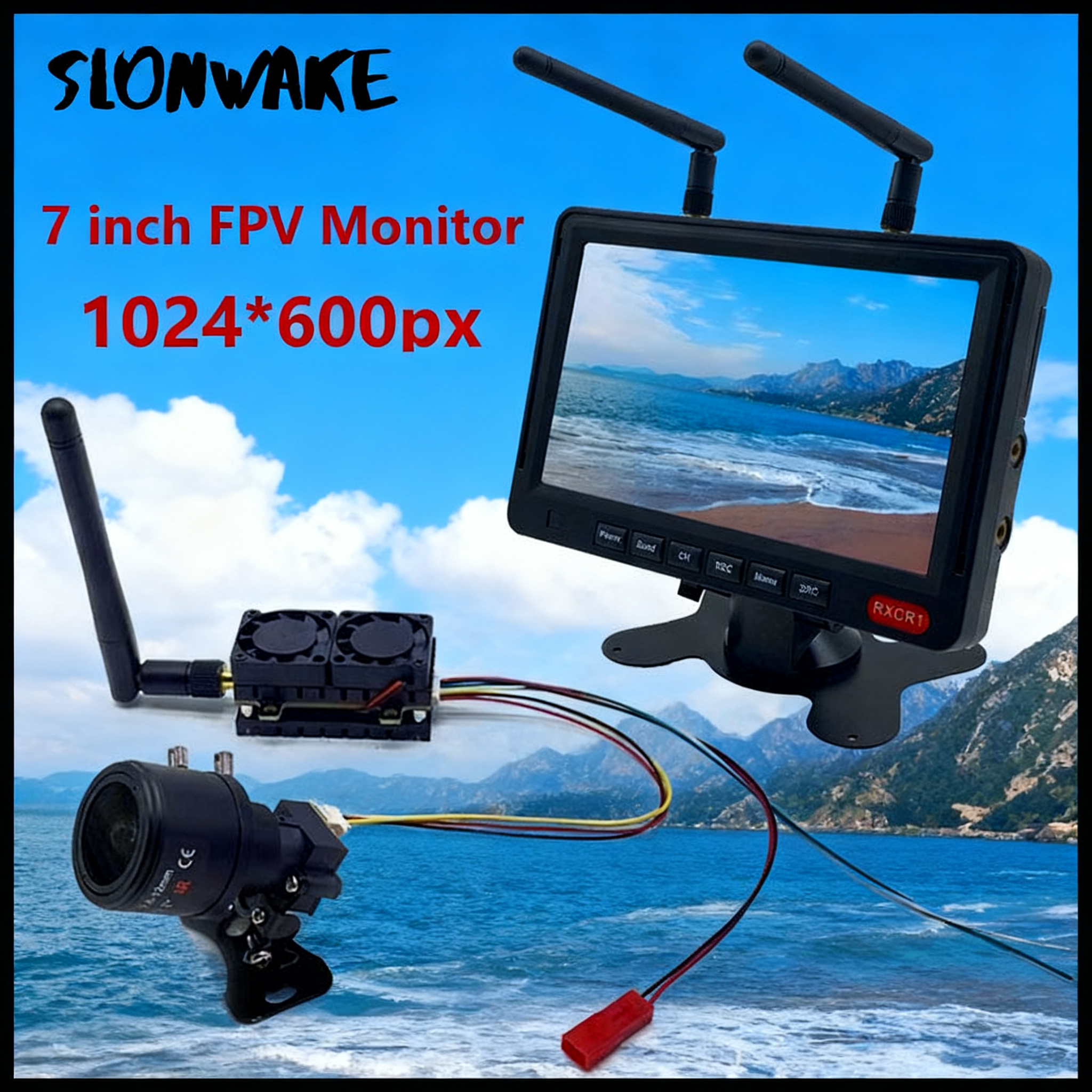 Over 50Km Range 5.8G 56CH 7 in - مراجعة Rc Transmitter وسعره