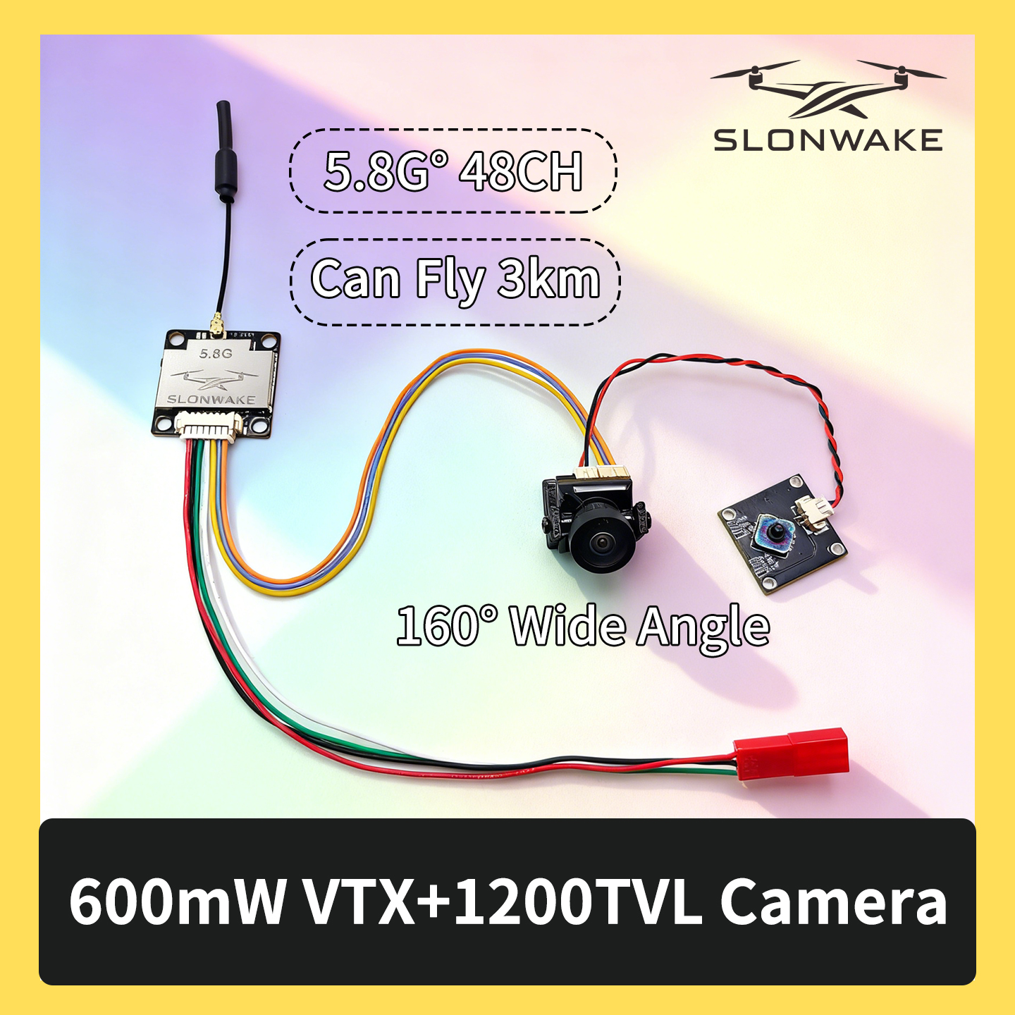 SLONWAKE 5.8G 600mW 7-24V FPV  - مراجعة Drone Rc1 وسعره