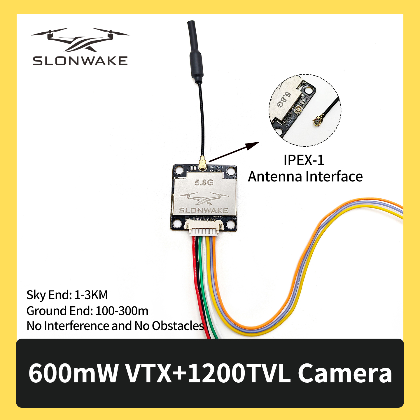 SLONWAKE 5.8G 600mW 7-24V FPV  - مراجعة Drone Rc1 وسعره