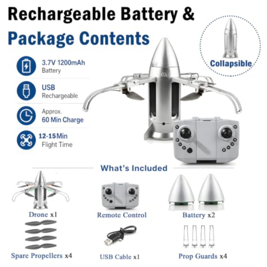 Outdoor RC rocket drone for ki - مراجعة Drone Rc Foldable وسعره