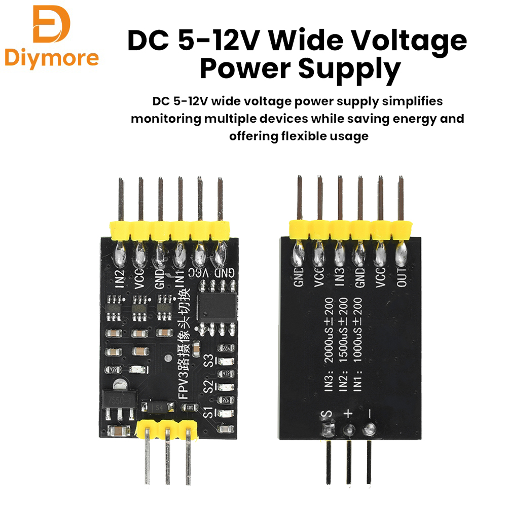 DC5-12V 3-Channel Video Switch - مراجعة Drone Switch Rc وسعره