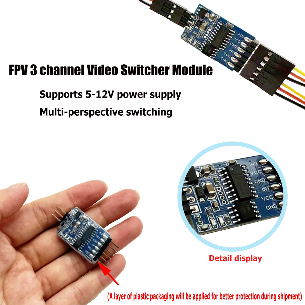 5.8G 3 Channel Video Switcher  - مراجعة Drone Switch Rc وسعره