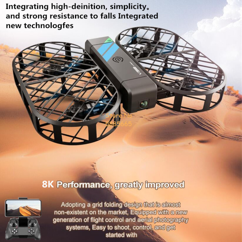 8K HD Camera 360° Protection O - مراجعة Drone Rc Foldable وسعره