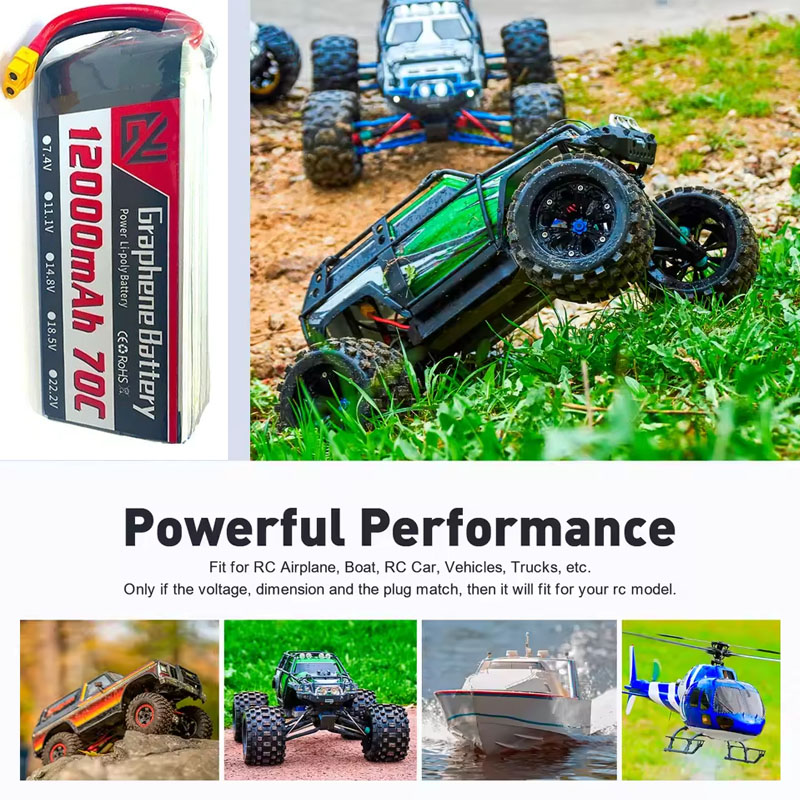 12000mAh 6S 22.2V 70C RC Lipo  - مراجعة Drone Rc Game وسعره
