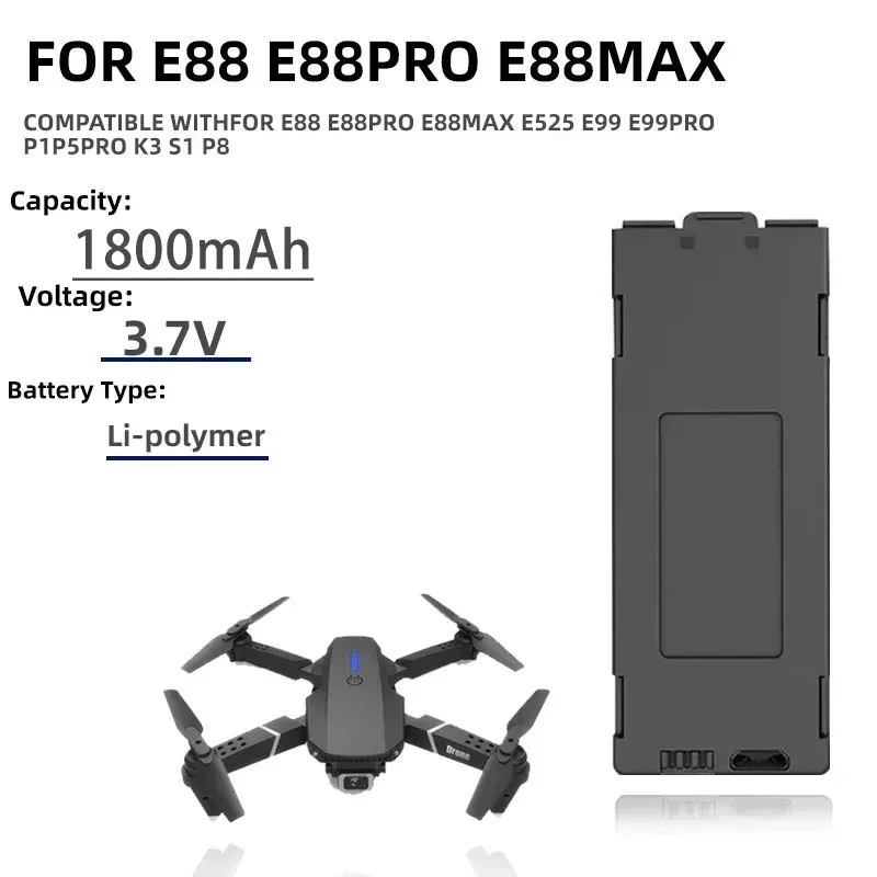 1-10pcs E99 Pro Drone Battery  - مراجعة Drone Rc E99 Pro وسعره