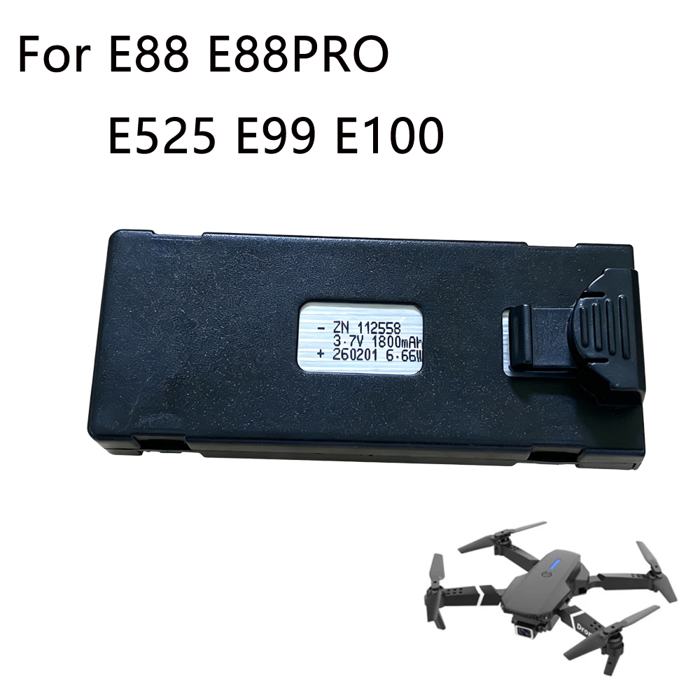 E88 Drone Battery 3.7V 1800mAh - مراجعة Drone E88 Rc Quadcopter وسعره