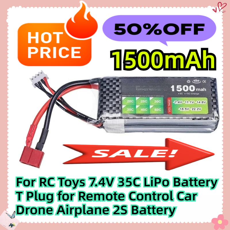 For RC Toys 7.4V 1500mAh 35C L - مراجعة Drone Zll Rc وسعره