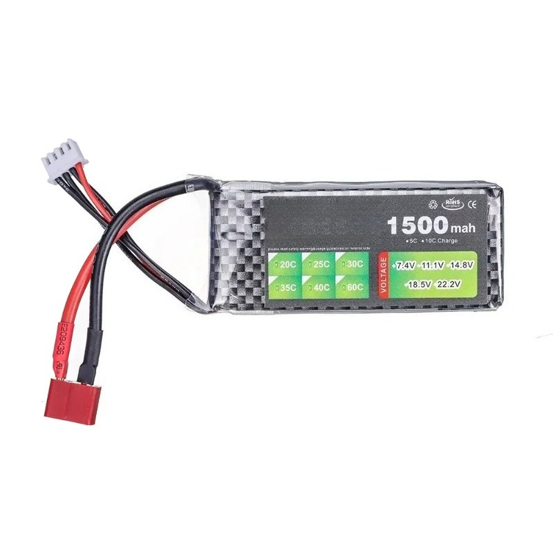 For RC Toys 7.4V 1500mAh 35C L - مراجعة Drone Zll Rc وسعره