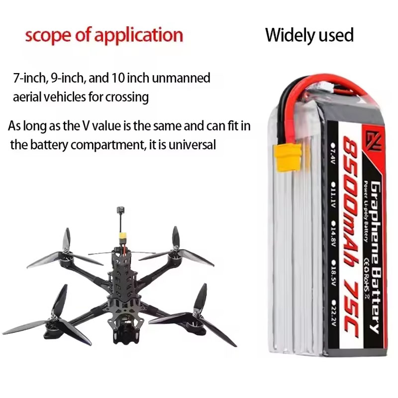 22.2V 6S 8500mAh 75C 10-inch C - مراجعة Drone Rc Game وسعره