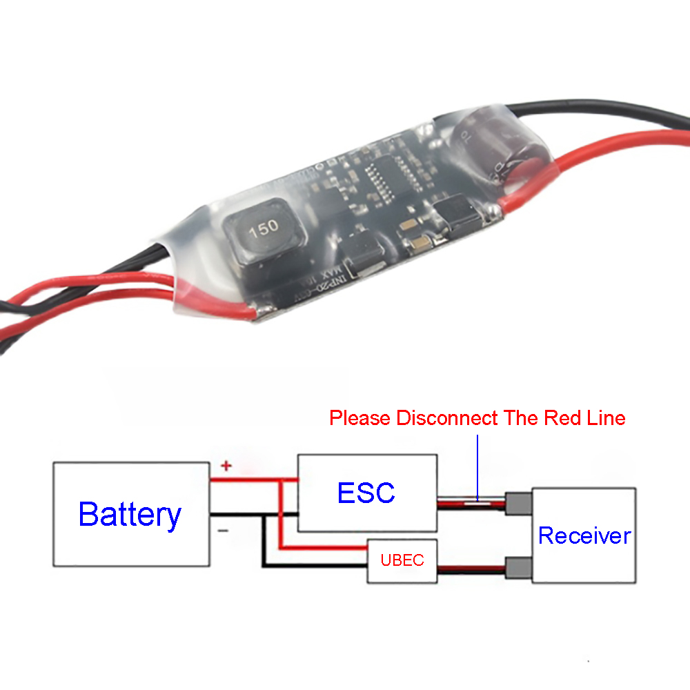 UBEC BEC 15A 6S-12S Voltage Re - مراجعة Drone Switch Rc وسعره