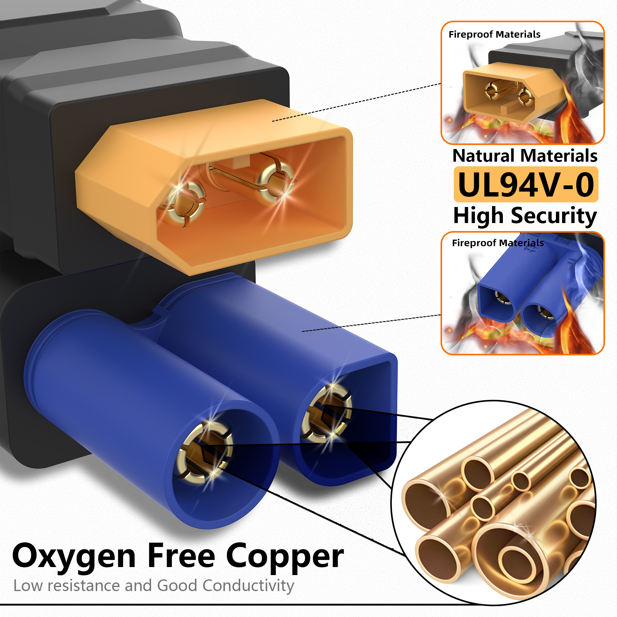 XT60 Connector EC5,XT60 to EC5 - مراجعة Drone Rc Car Hybrid وسعره