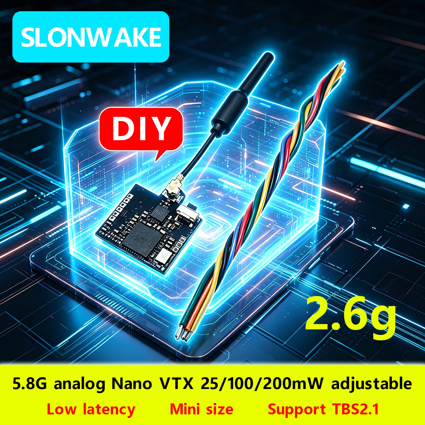 SLONWAKE Nano 5.8G 48CH 200mW  - مراجعة Drone Rc1 وسعره