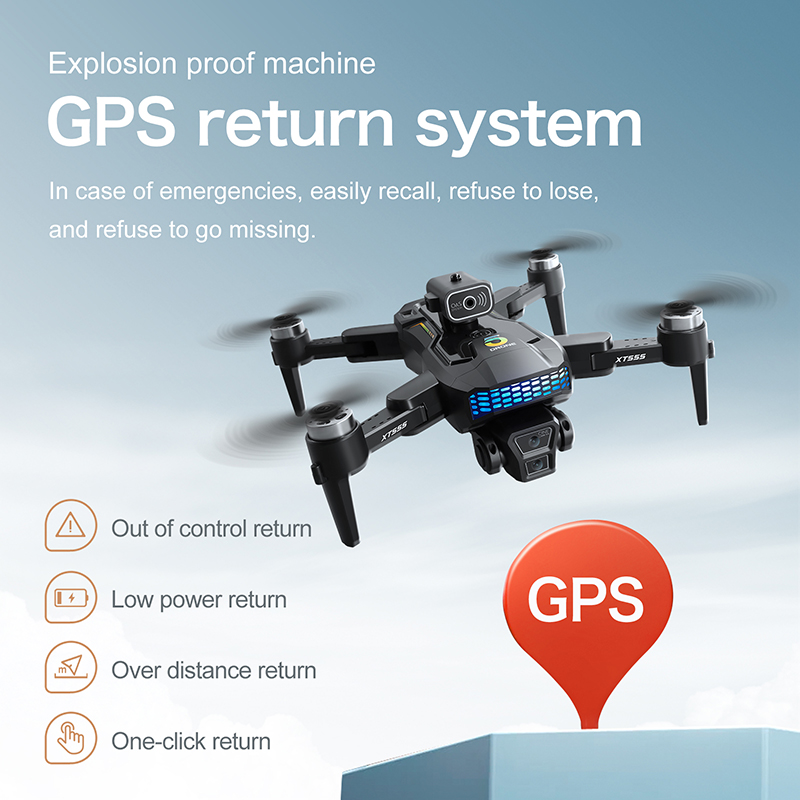 New XT555 GPS RC Drone Cam Pro - مراجعة Drone Rc Foldable وسعره