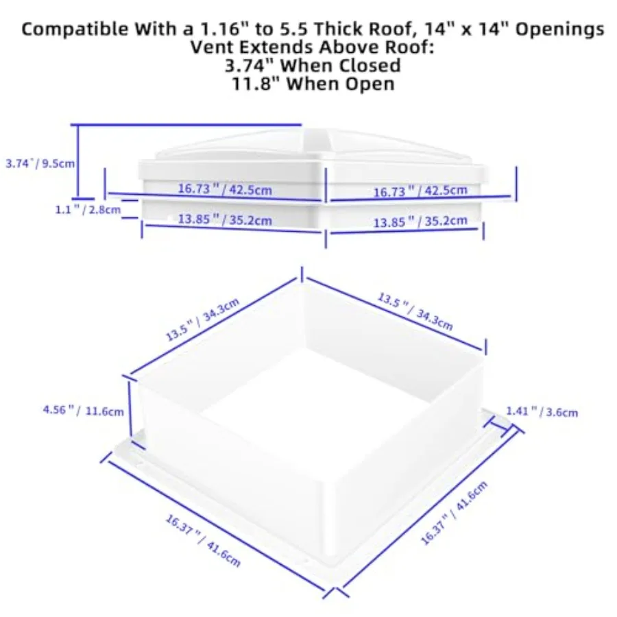 RV/Camper/Trailer roof vent fa - مراجعة Brushless Motor وسعره