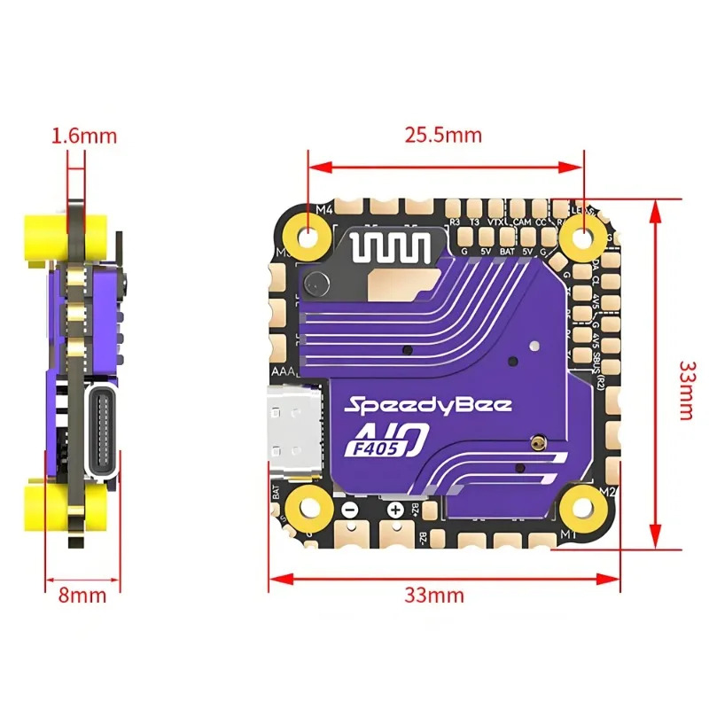 SpeedyBee F405 AIO Flight Cont - مراجعة Drone Rc Flight Controller وسعره