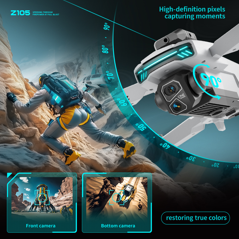New Z105 RC Drone 8K Professio - مراجعة Drone Without Rc وسعره
