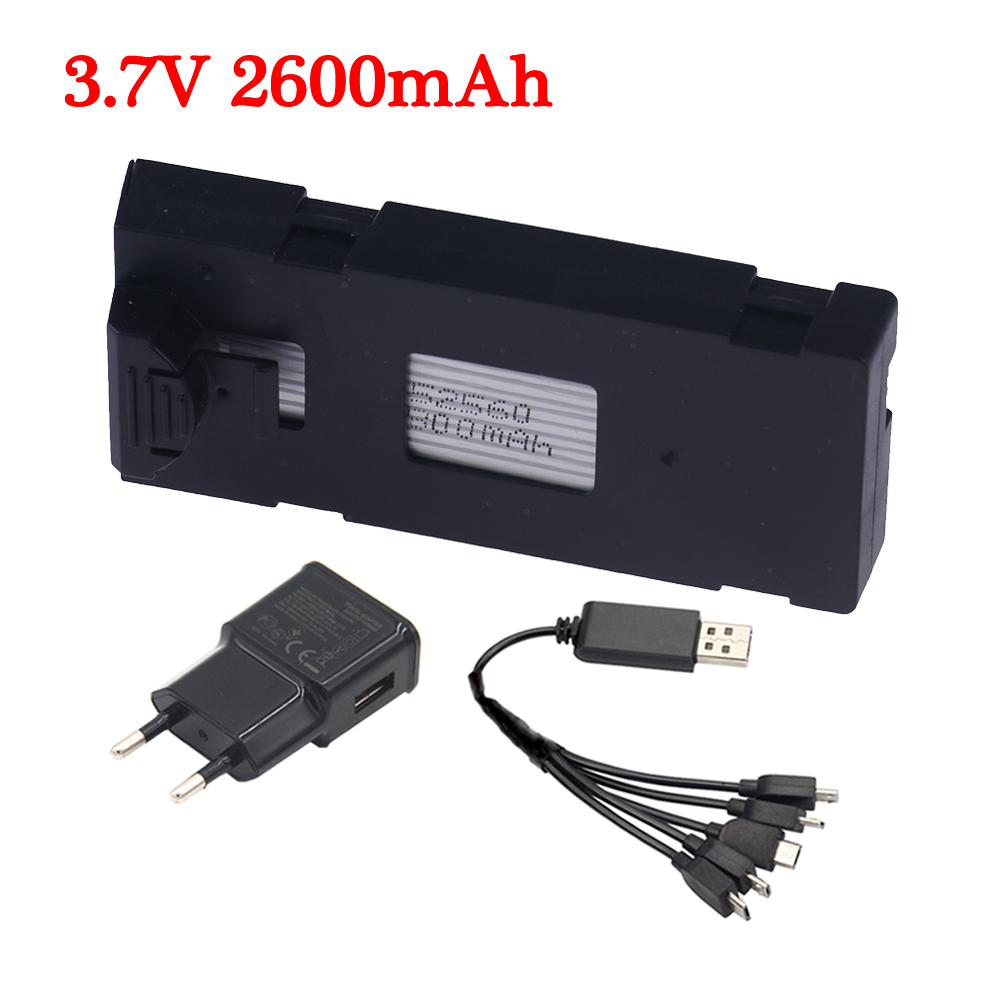Upgrade Capacity 2600mAh 3.7V  - مراجعة Drone Rc E99 Pro وسعره