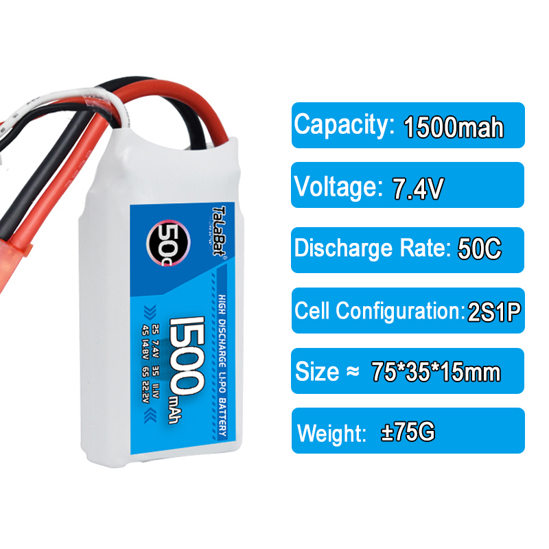 3Pcs TalaBat 50C 1500mAh 7.4V  - مراجعة Drone Zll Rc وسعره