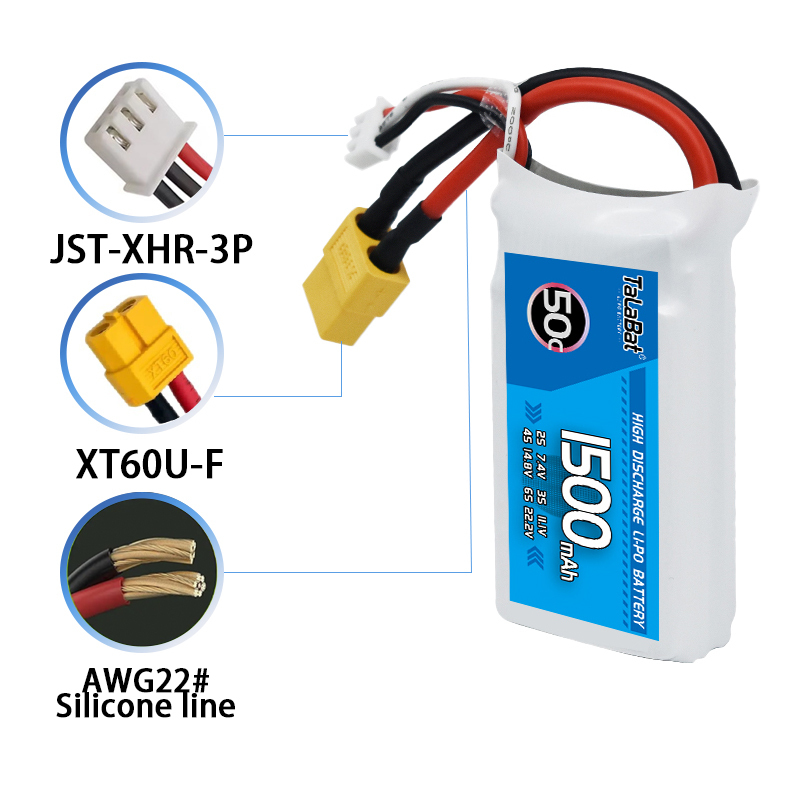 3Pcs TalaBat 50C 1500mAh 7.4V  - مراجعة Drone Zll Rc وسعره