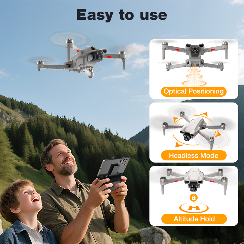 NEW Hot L017 Pro Drone Brushle - مراجعة Drone Rc Foldable وسعره