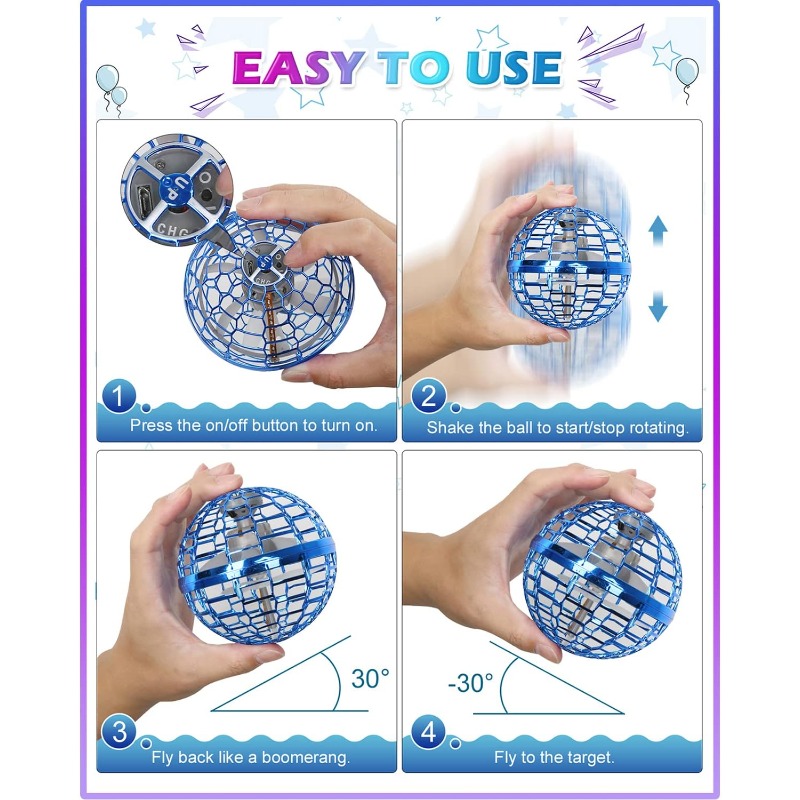 Magic Flying Orb Ball with Lig - مراجعة Drone Without Rc وسعره
