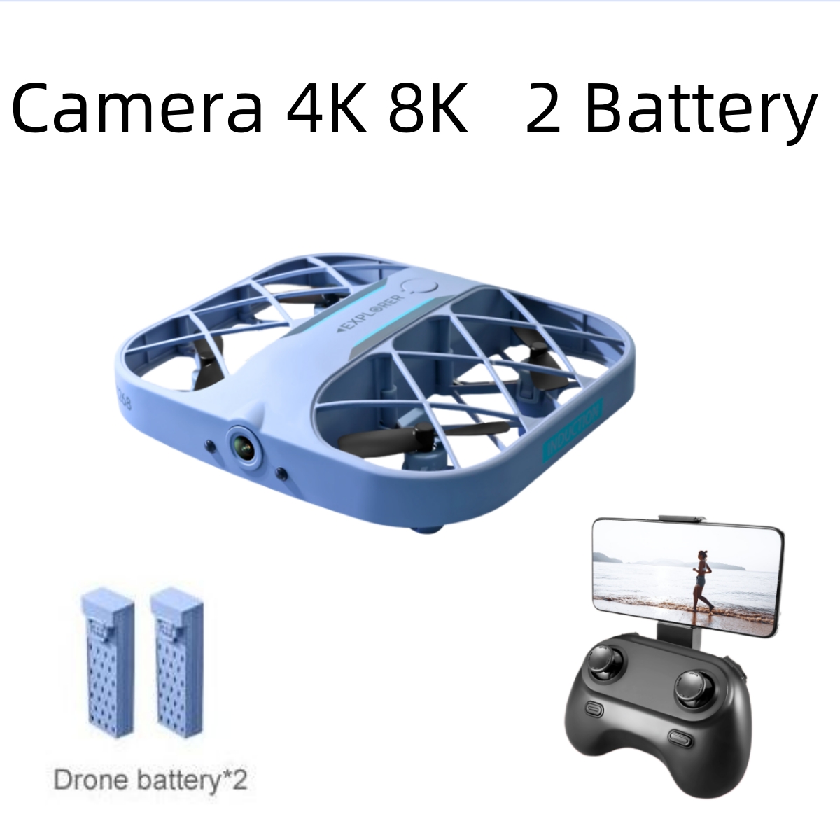 JJRC H107 FPV RC Drone with 2  - مراجعة Drone Rc Harness وسعره