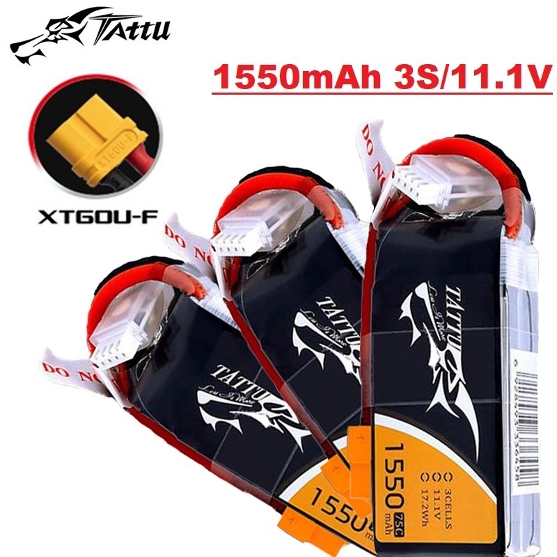 TATTU 3S 11.1V 1550mAh 75C LiP - مراجعة Drone Zll Rc وسعره