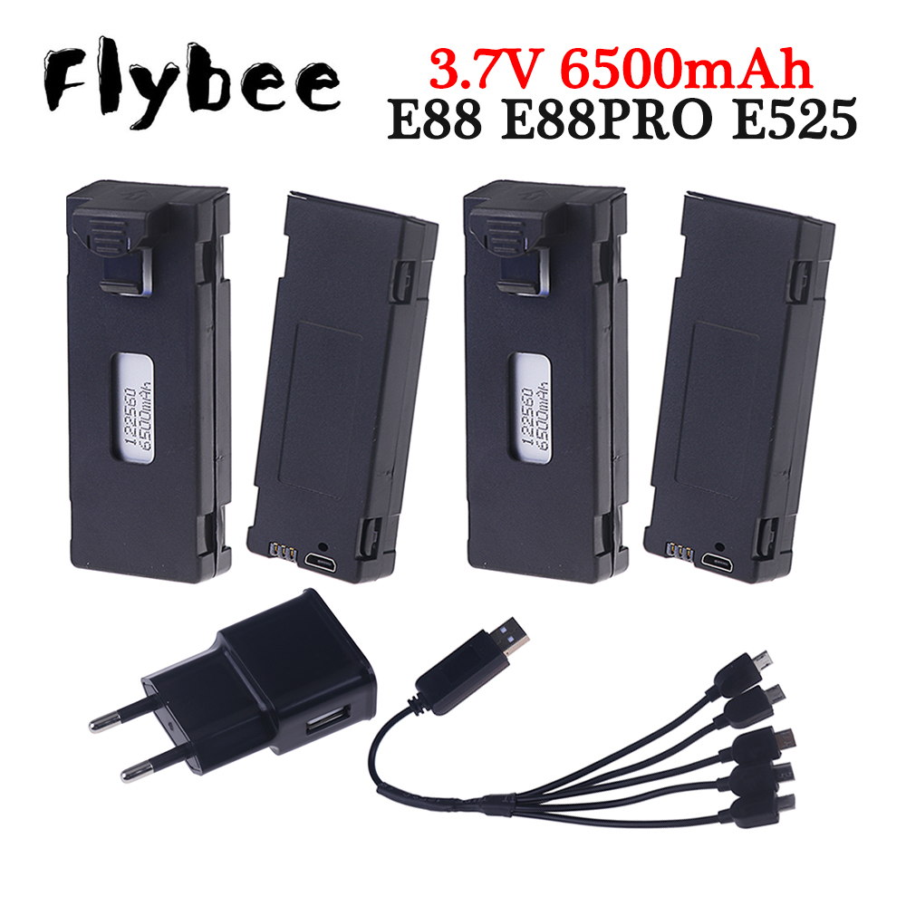 Rechargeable 3.7V 6500mAh Batt - مراجعة Drone Rc E99 Pro وسعره